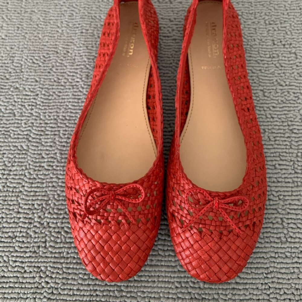 Dragon Diffusion Handmade Braided Leather Ballerina Shoes size 38